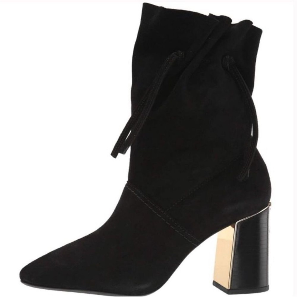 Tory Burch black suede Gigi boots, lightly used, in excellent condition, size8
